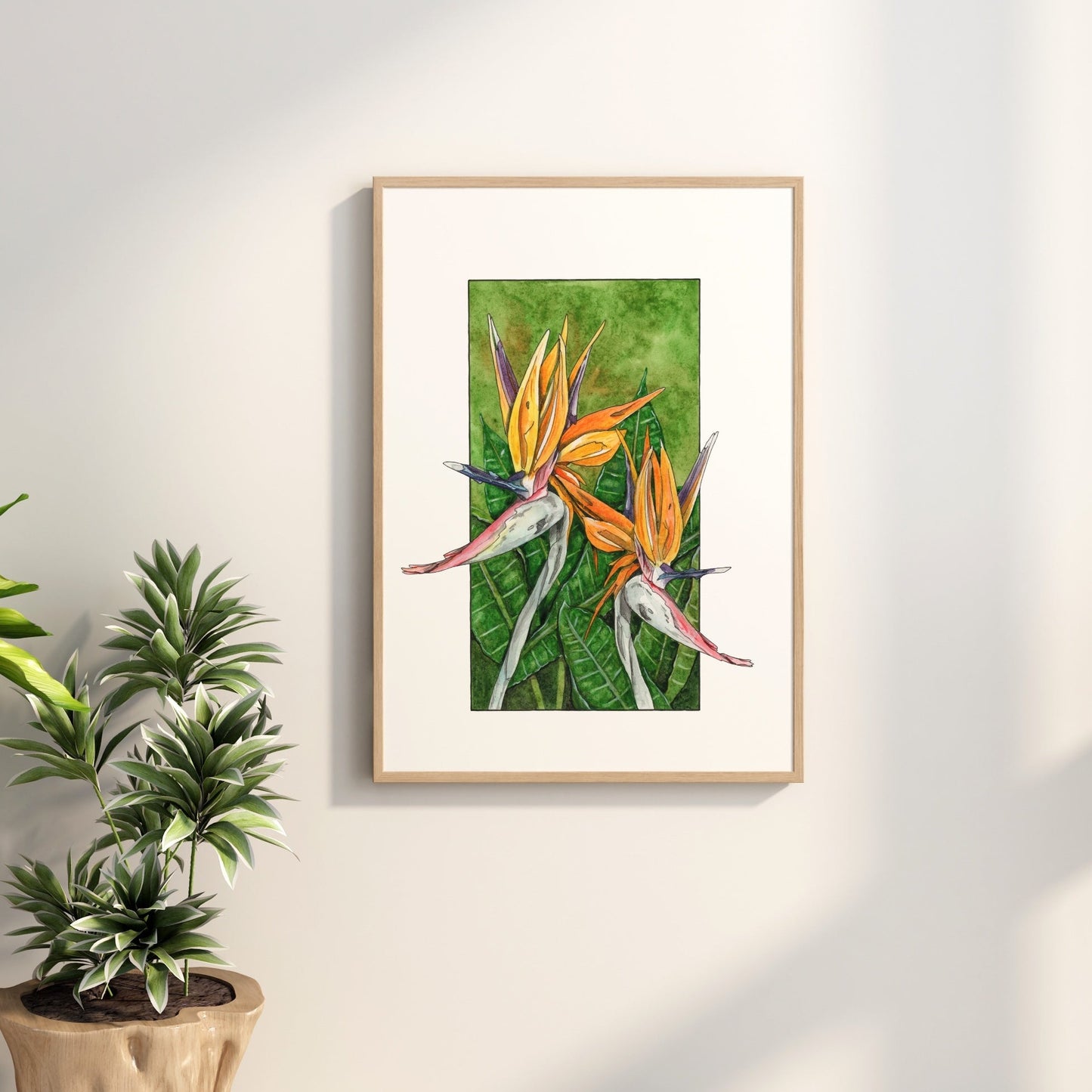 Bird of Paradise print by artist Leah Ingram.