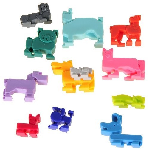 A picture of the dogs in the Dog Pile puzzle game.