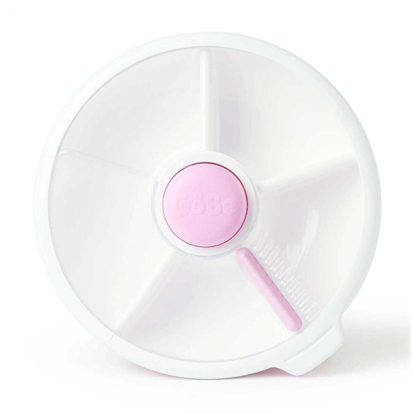 Gobe snack spinner lunch box in light purple & white..