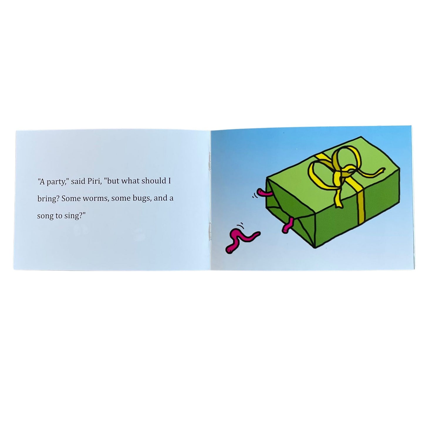 Keri's Party - Soft cover children's book. Inside pages of the book.