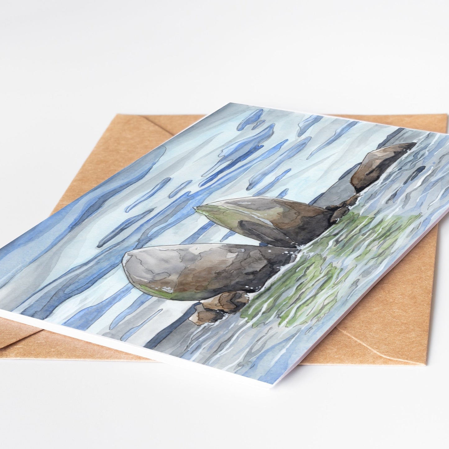 Greeting card by artist Leah Ingram featuring Split Apple Rock.