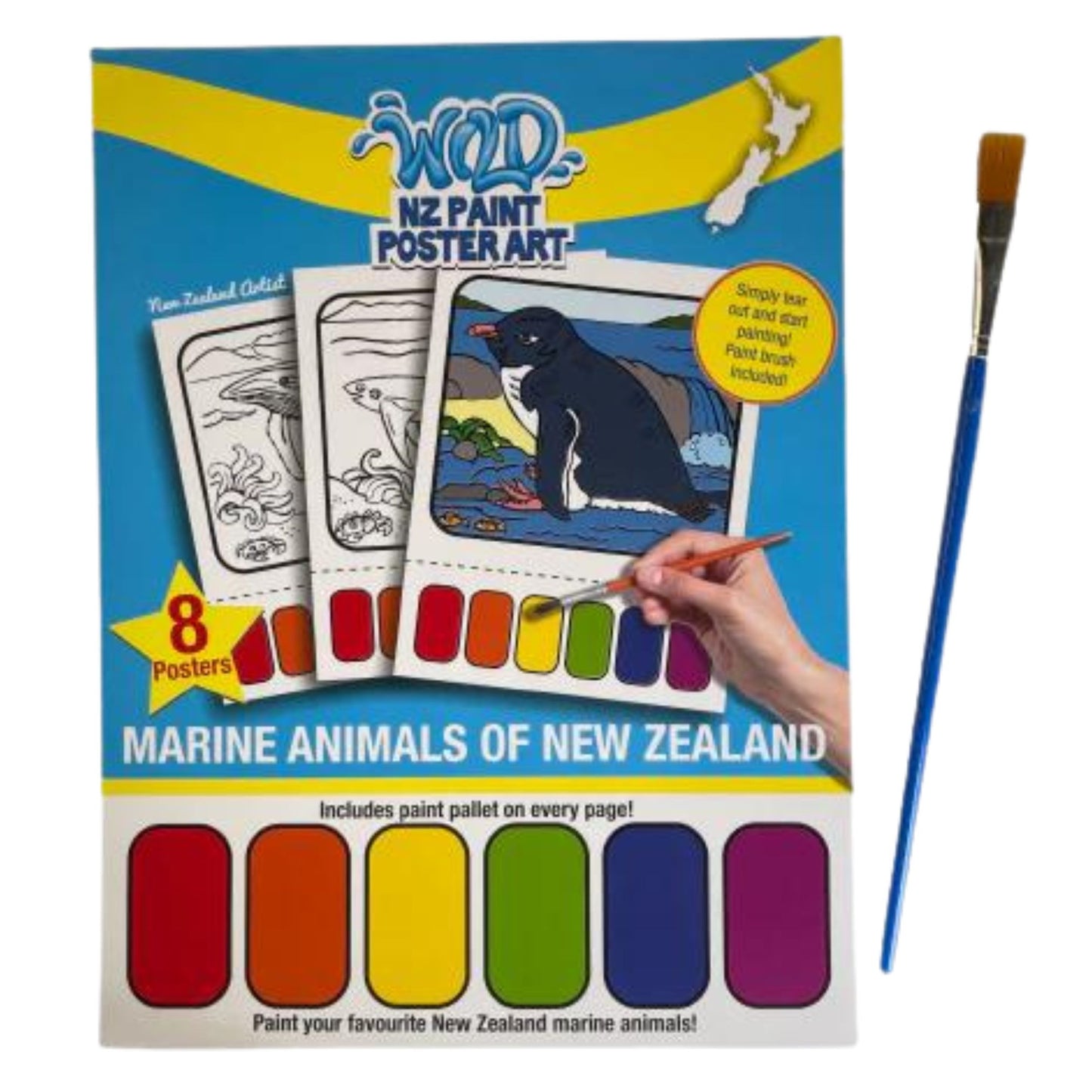 Wild NZ Paint Poster Art Set - Marine Animals