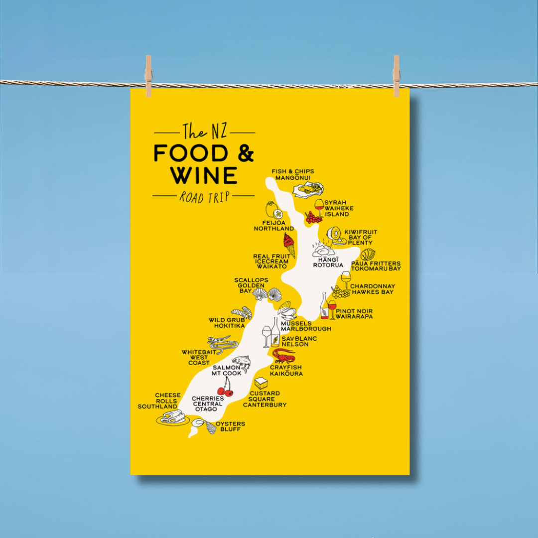 Tea Towel - Food & Wine Road Trip