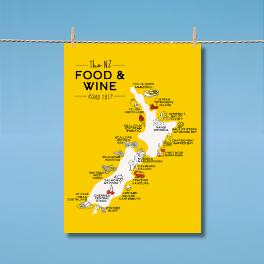 Tea Towel - Food & Wine Road Trip
