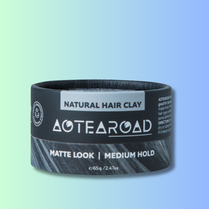 Medium hold hair clay from Aotearoad.