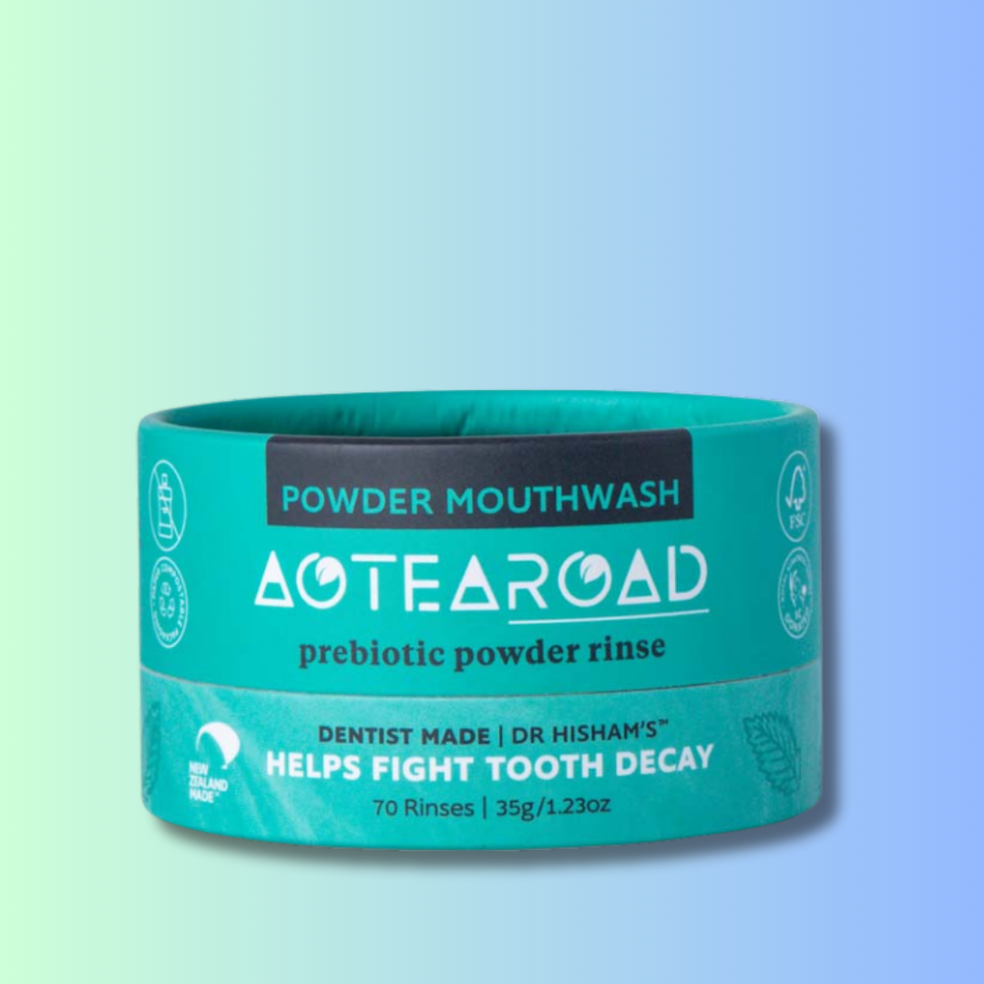 Natural powder mouthwash by Aotearoad.