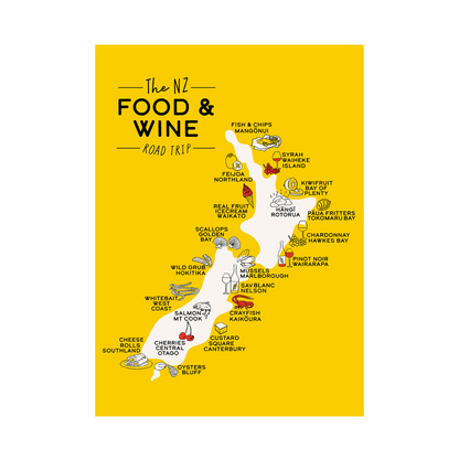 Tea Towel - Food & Wine Road Trip