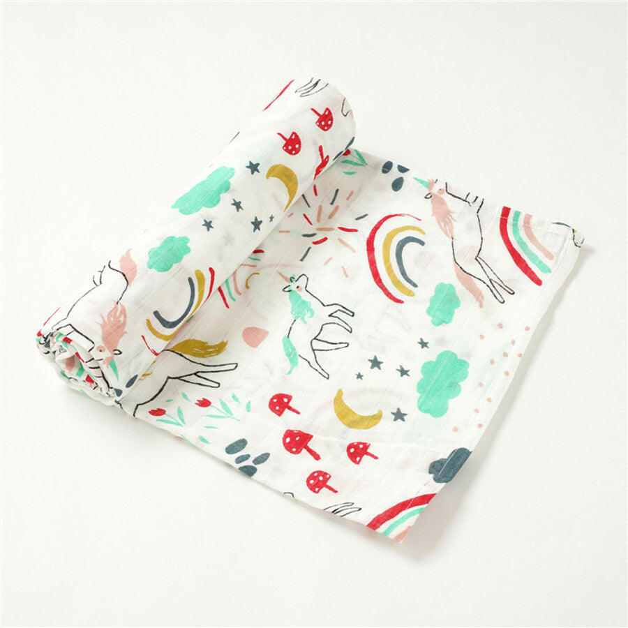 Bamboo & Organic Cotton Muslin - Rainbow
