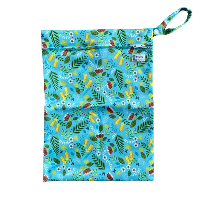Wet bag with native New Zealand flower print.