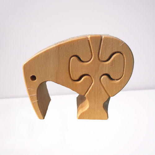 Natural wood Kiwi bird puzzle.