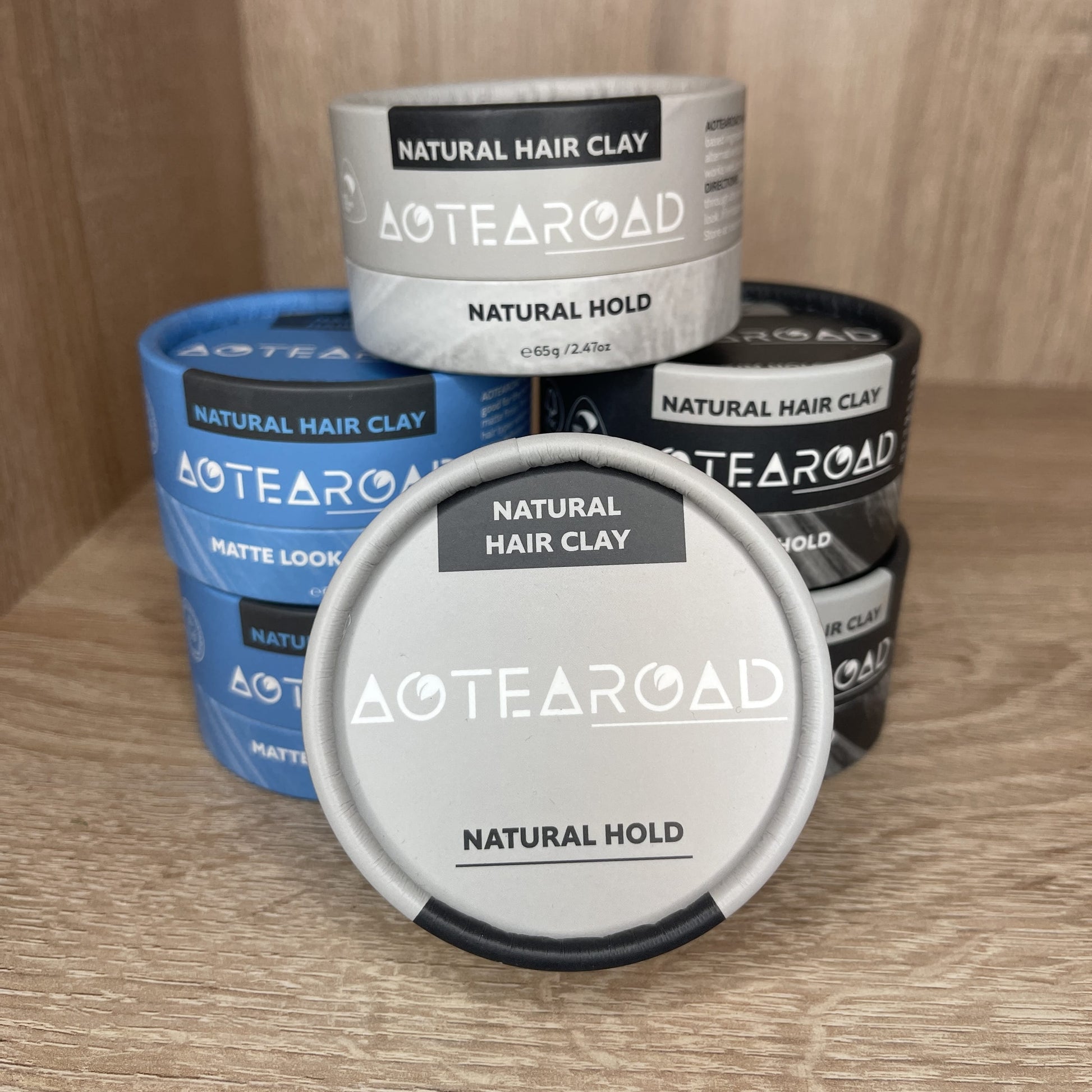 Natural hold hair clay from Aotearoad.