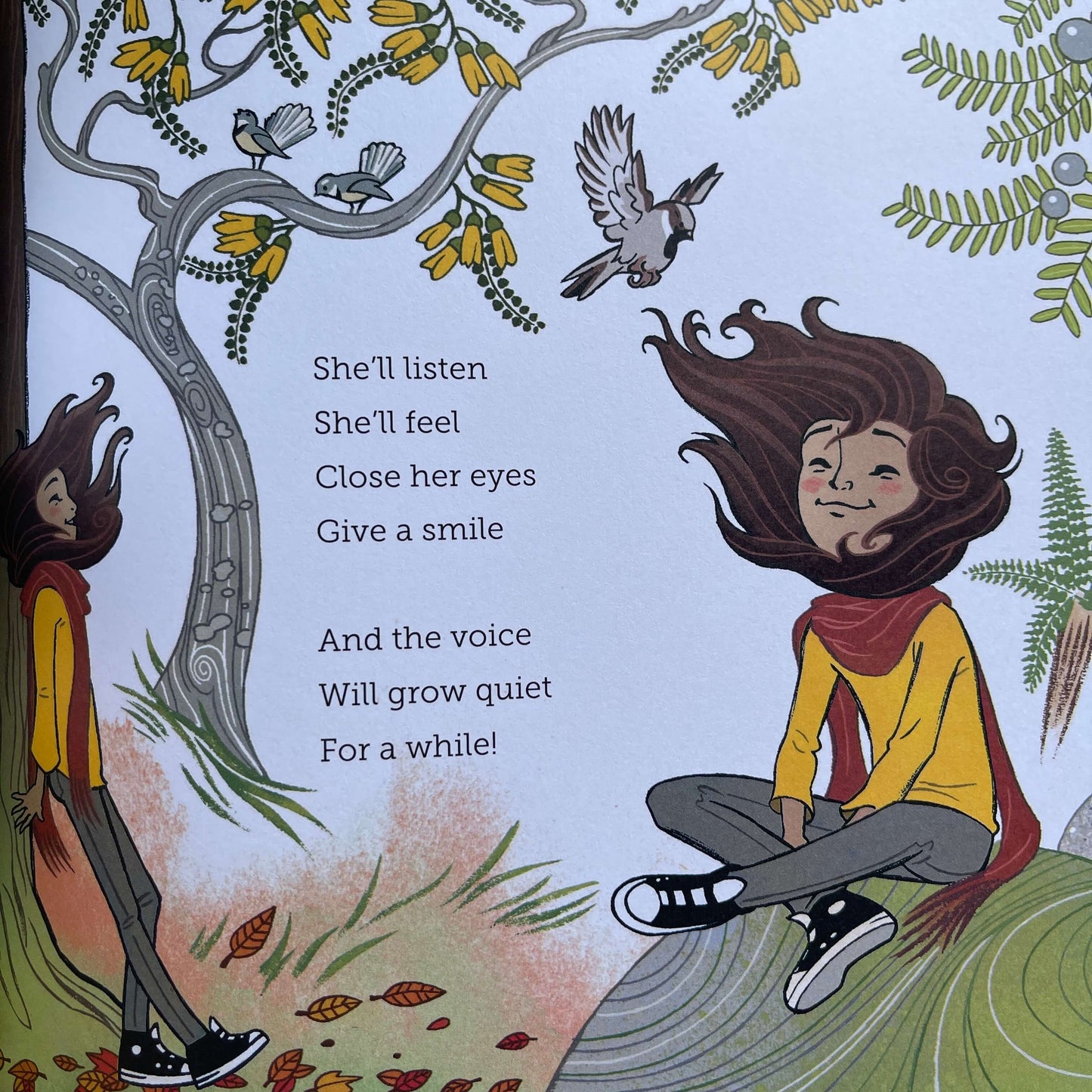 Page from New Zealand based kids book, Aroha's way.