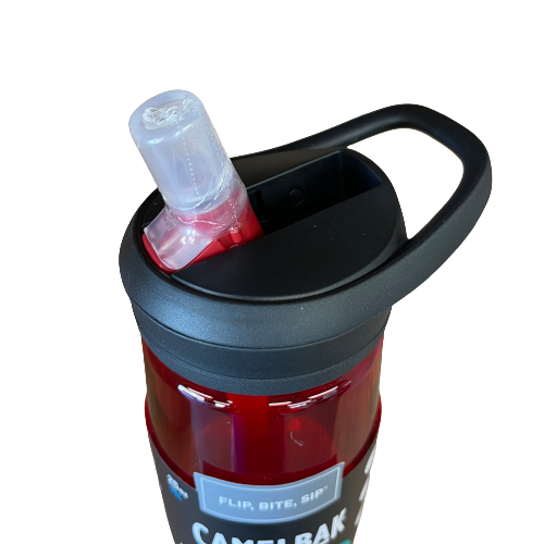 Camelbak Eddy plus drink bottle in cardinal red.