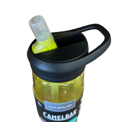 Camelbak Eddy plus drink bottle in yellow.