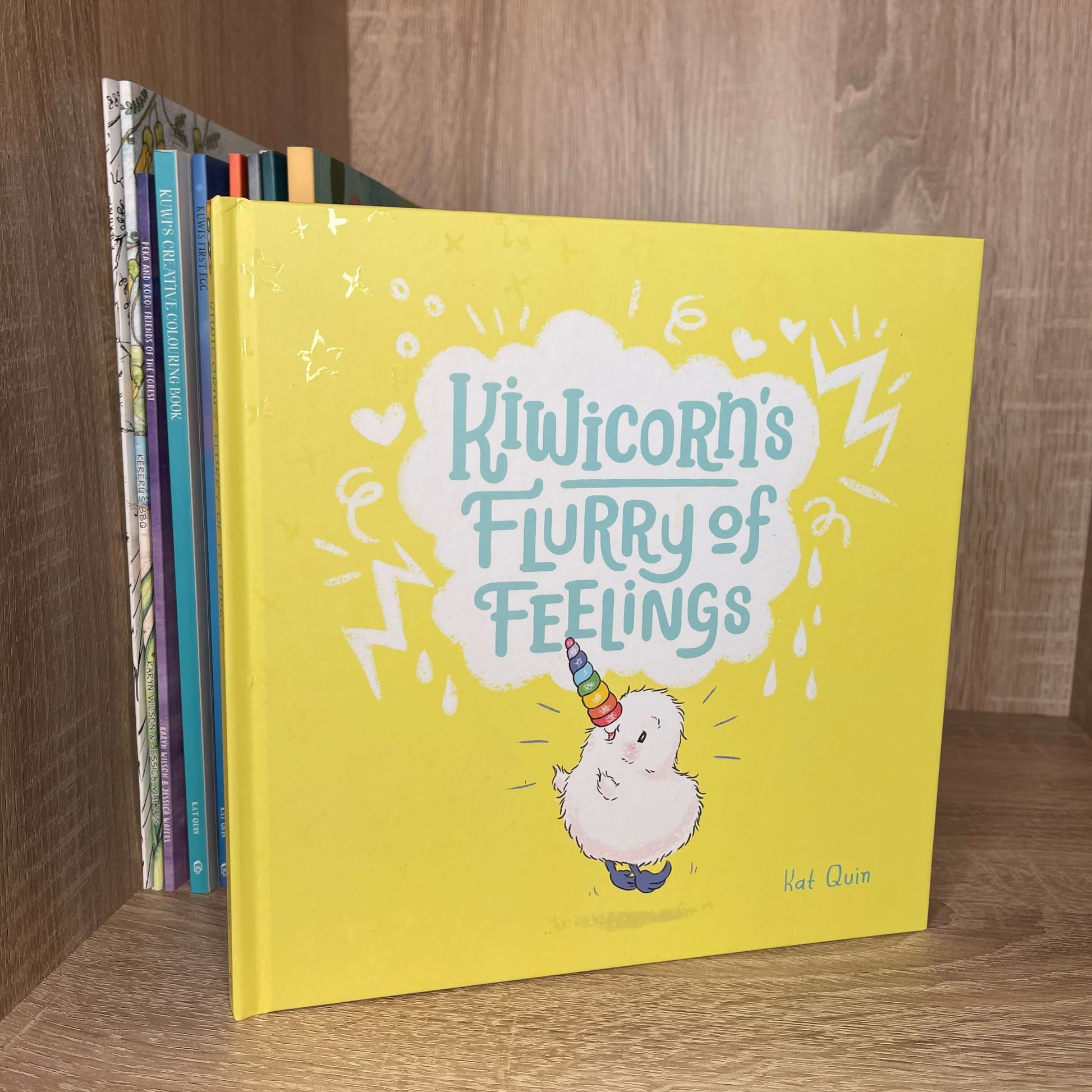 Childrens book Kiwicorns Flurry of Feelings by Kat Quin.