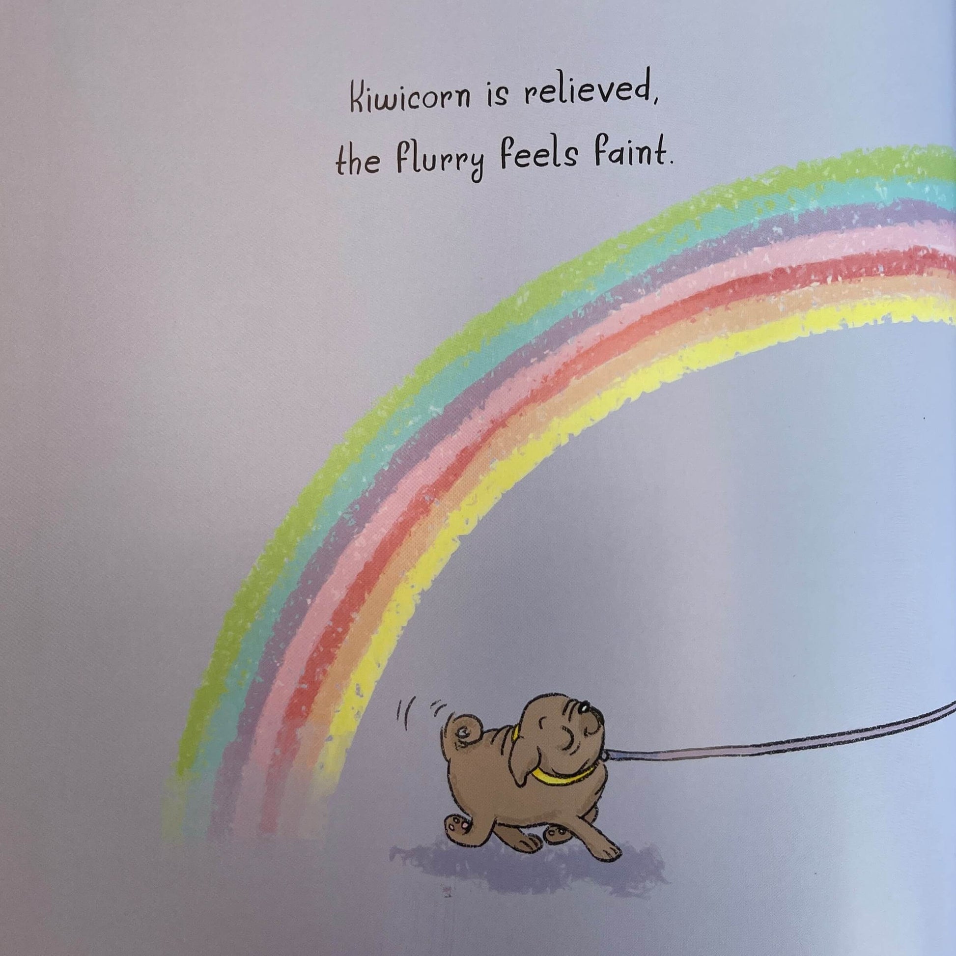 Page from Childrens book Kiwicorns Flurry of Feelings by Kat Quin.