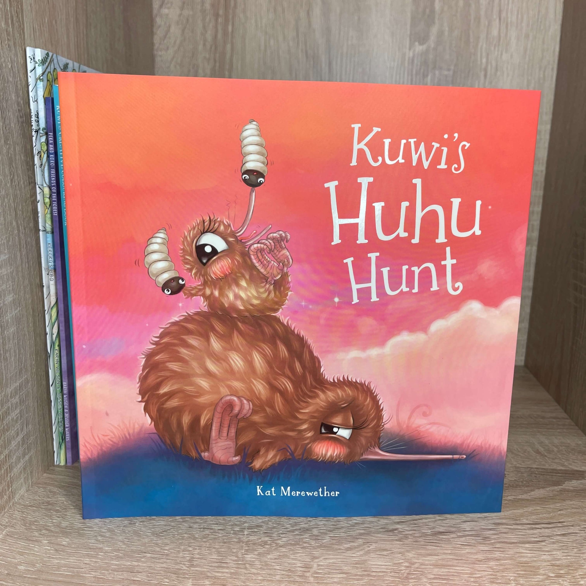 Childrens book Kuwis Huhu Hunt by Kat Merewether.