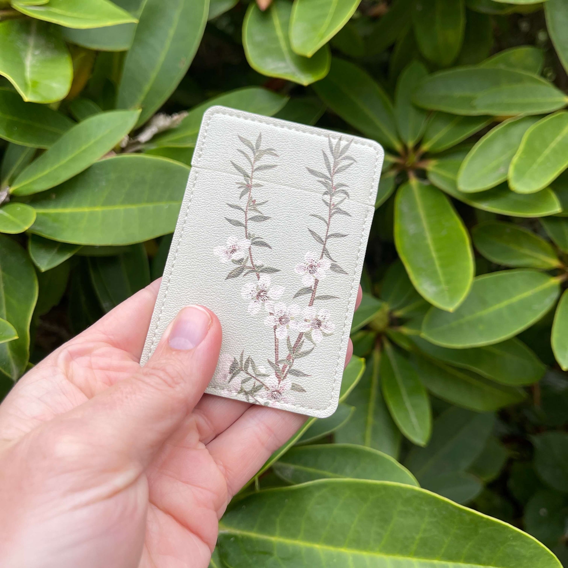 Pocket Mirror - Manuka Flower with a lovely light shade of green