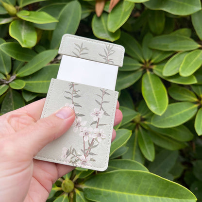 Pocket Mirror - Manuka Flower with a lovely light shade of green