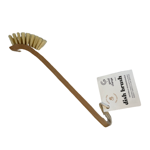 Wooden dish brush.