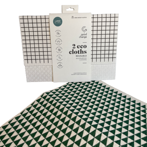 2 pack of eco dish cloths.