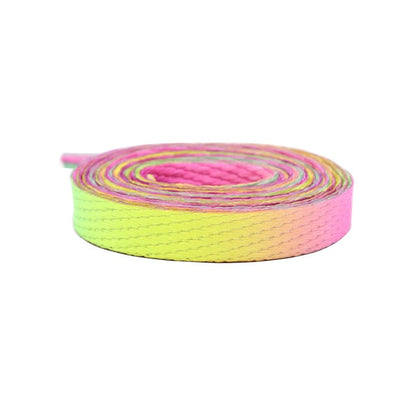 Pastel rainbow ombre shoelaces.